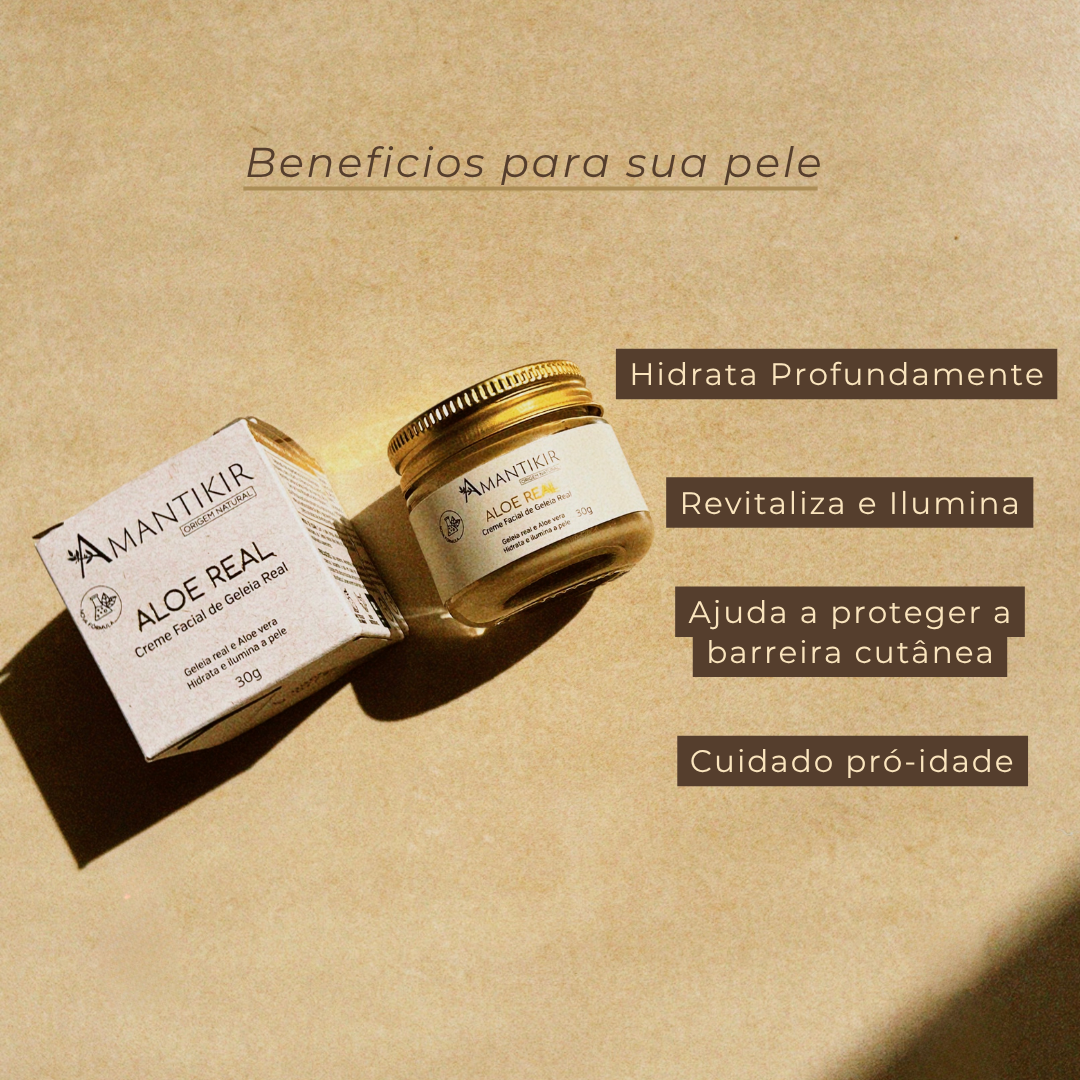 Creme Facial Natural Aloe Real 30g - Imagem 3