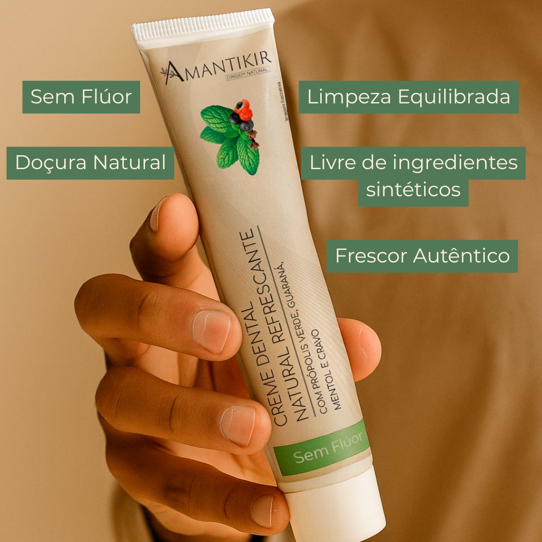 Creme Dental Natural Refrescante 80g - Imagem 3